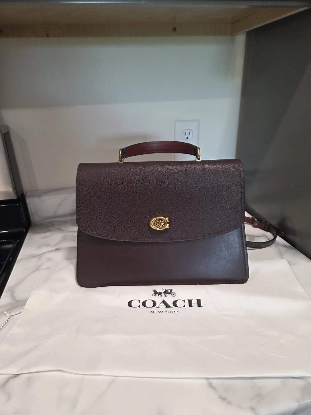 Coach Parker Colorblock with Snakeskin handle and strap